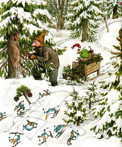 детские книги, свен нурдквист, петсон и финдус, сказка про рождество, иллюстрации к сказкам детские книги, свен нурдквист, петсон и финдус, сказка про рождество, иллюстрации к сказкам