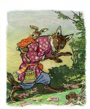 сказка про зайца, Лиса и Заяц,Сказка Лиса и Заяц, лиса и заяц мультфильм, иллюстрации В.Таубер